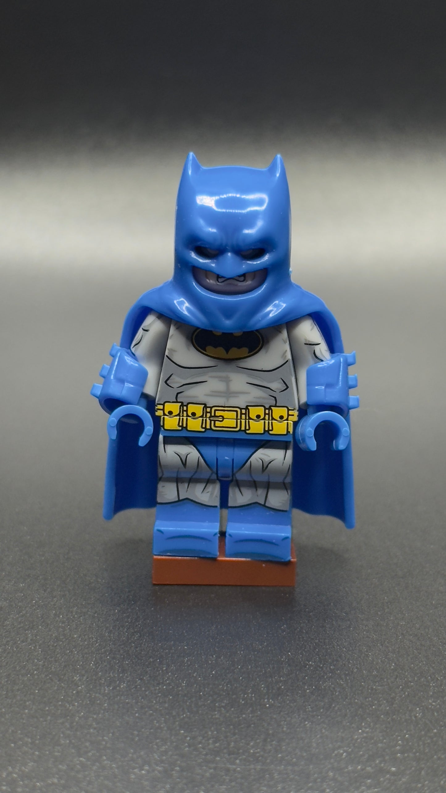 Custom Blue Suit Batman Minifigure – Classic DC Superhero Brick Figure