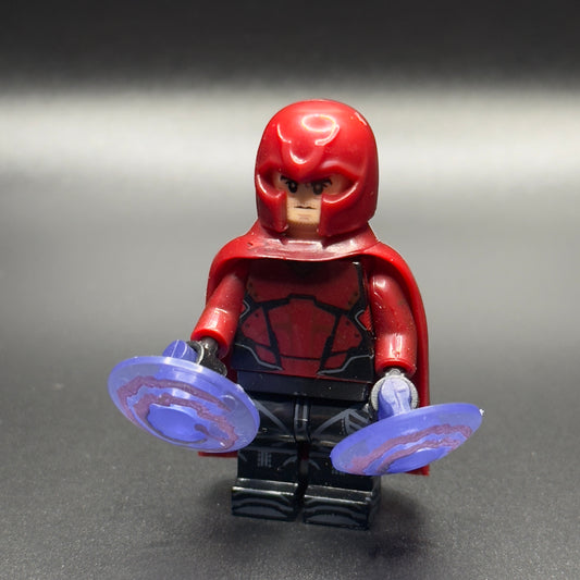 Magneto Custom Marvel X-Men Minifigure, Comic Book Superhero Brick Toy!