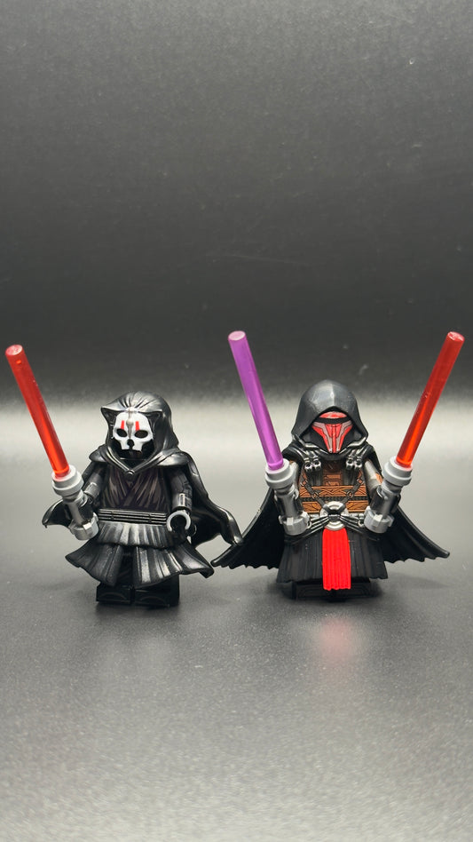 Darth Revan & Darth Nihilus Custom Star Wars Minifigures, Sith Lord Brick Toys!