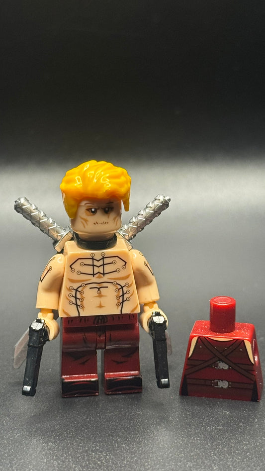 Deadpool Custom Marvel Minifigure, Comic Book Superhero Brick Toy!