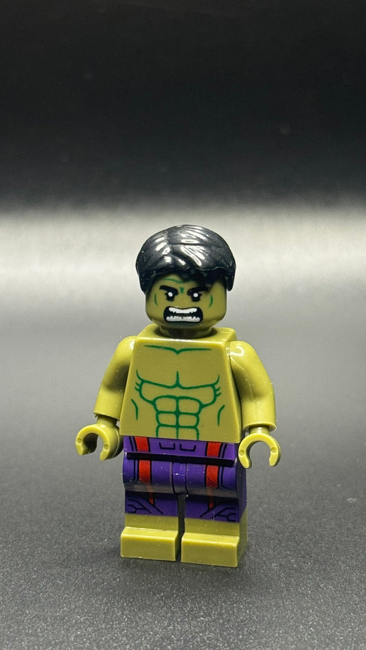 The Hulk Custom Marvel Minifigure, Comic Book Superhero Brick Toy!