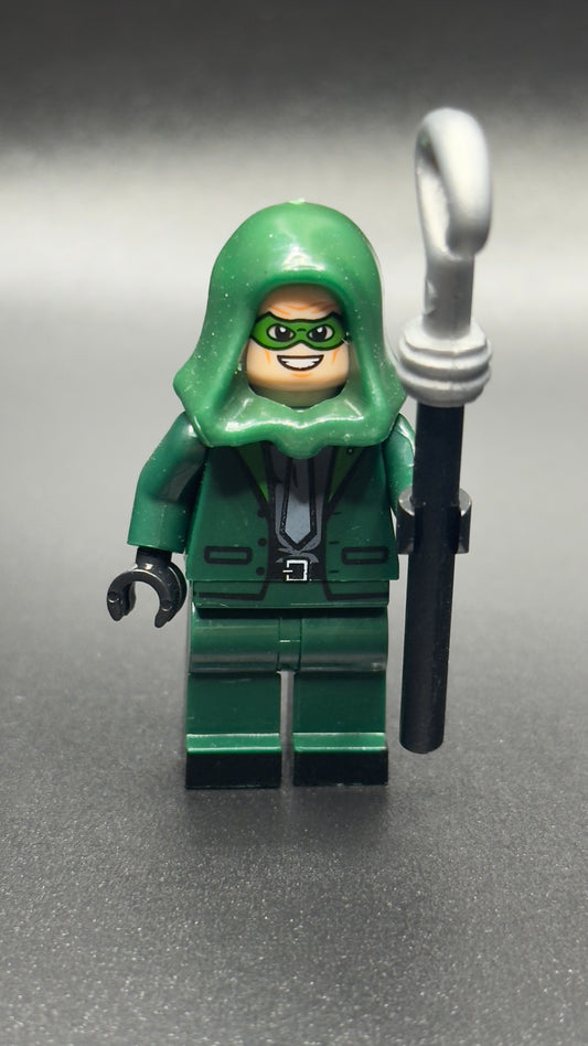 Custom Green Riddler Minifigure – DC Supervillain Brick Figure