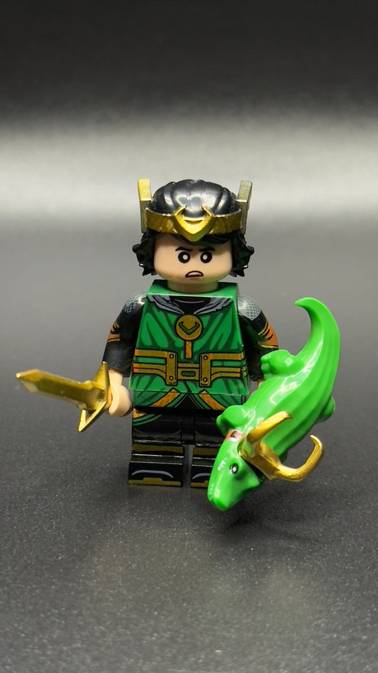 Custom Kid Loki Minifigure – Marvel TVA Loki Variant Mini Action Figure