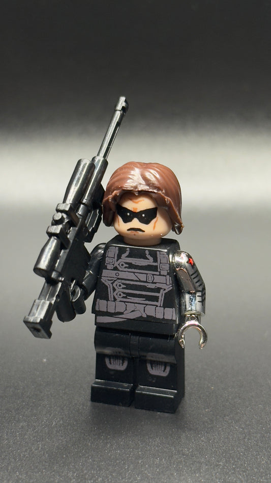 Custom Bucky Minifigure – Marvel Winter Soldier James Barnes Mini Action Figure