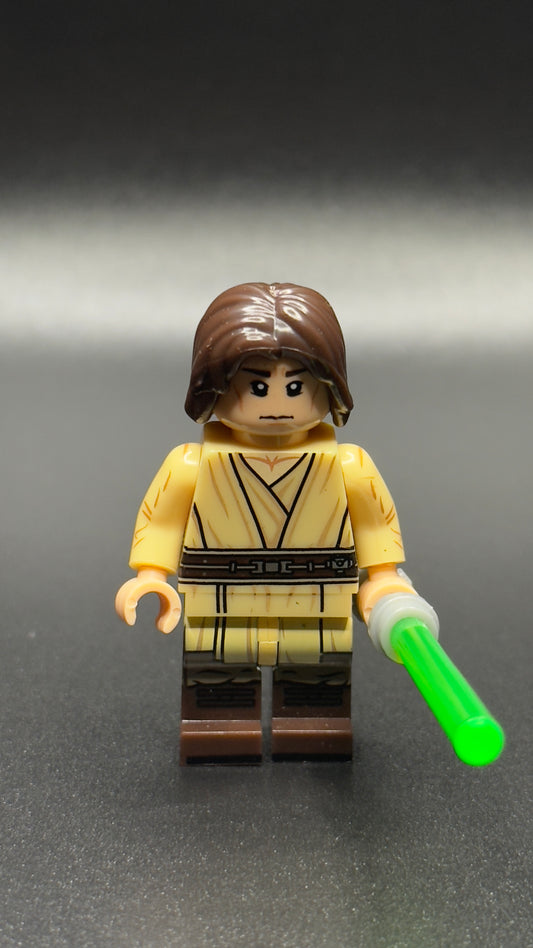 Custom Young Qui-Gon Jinn Minifigure – Star Wars Jedi Padawan