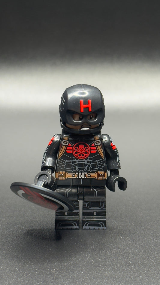 Custom Hydra Captain America Minifigure – Marvel Black Suit Steve Rogers